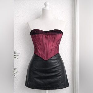 Windsor Pink Satin Corset Bustier Top Y2K Barbiecore Strapless Small